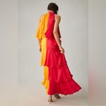 Anthropologie Pinnacle by Shruti Sancheti Mock-Neck Colorblock Ruffle Dress NEW Photo 1