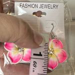 Tropical Floral‎ Earrings Pink Photo 3