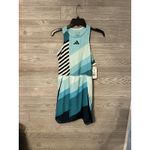 Adidas SZ M- Women's Aero Ready Transformative Tennis Dress, Flash Aqua /Black. Photo 3