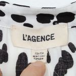 L'Agence NWT  Womens Leopard Popover Tunic Top Size XS Roll Tab Sleeve Mob Wife Photo 3