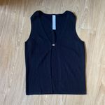 Alo Yoga  Black Ribbed Knit Top Photo 0