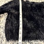 Forever 21 Size Small Black Faux Fur Cropped Sweater Cozy Plush Top + Free Scarf Photo 6