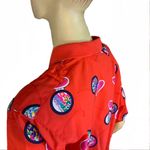 Diane Von Furstenberg VINTAGE 1990'S  TOMATO RED NOVELTY BLOUSE (M) Photo 9