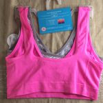 Just Be New Bundle of 2 Animal Print/Neon Pink Sports Bras Stretchy Soft Size Large Photo 3