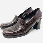 Kenneth Cole  brown heeled leather loafers Photo 0