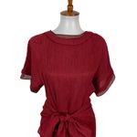 Princess Polly Dress 2 Burgundy Short Sleeve Tie Front Y2K Party Red Photo 1