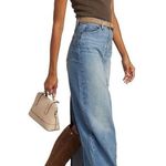 Reformation  Cotton Blue Wash Daria Ultra High Rise Denim Maxi Skirt Merritt 26 Photo 5