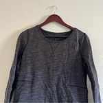 Lululemon Exhalation Pullover II Heathered Marled Black / Gray Long Sleeve Sz 6 Photo 4