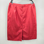 Red Midi Pencil Executive Party Christmas Holiday Zip Skirt Plus 16W Photo 1