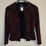XSCAPE by Joanna Chen. Open Evening Blazer. Size Small Petite. Black/Red Black Photo 0