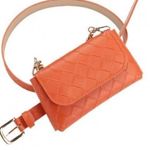 WOMEN Retro Style Pin Buckle Waist Bag/Waist Bag. Removable belt. Orange Photo 0