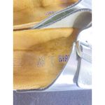 Birkenstock  Women's Silver Metallic Leather Arizona Sandals Sz 40 W Sz 9 Photo 7