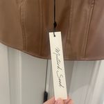 Faux Leather Crop Shirt medium Photo 3