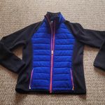 Ralph Lauren Lauren  Blue/Black Puffer Full Zip Fleece SIZE M Photo 0