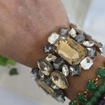 Chunky Statement Gold Glass Bracelet Bling Photo 7