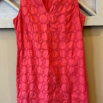 Banana Republic  coral eyelet pattern lined dress size 6 sleeveless‎ Photo 0