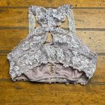 Daytrip  Lace Bralette Lilac Crisscross Back Strappy Size L Photo 2