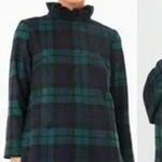 Tuckernuck  Blackwatch Faye Plaid Wool Blend 3/4 Sleeve Blouse Green XS Photo 0