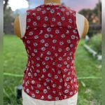 Market & Spruce Red Floral Sleeveless Top L large market spruce stitch fix flowers tank pretty Photo 2