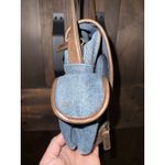 Guess Y2K VTG  Denim Jean Leather Cord Shoulder Bag Crossbody Saddle Brown Photo 2