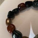 Women’s Chunky Costume Jewelry Beaded Polished Stone Stretchy Bracelet Photo 3