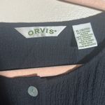 Orvis  Women’s Black Button Down Textured Top‎ | XL Photo 2