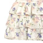ZARA NWT Skirt Womens XL Floral Tiered Ruffles Eyelet Lace Boho Cottage Festival Photo 6
