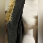 Black Faux Fur Trimmed Jacket Size L Photo 9