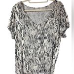 Maurice's 24/7 Women’s Snakeskin Look V-Neck Short Sleeve Top NWOT Photo 0