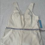 Antonio Melani NWT Ivory Jumpsuit V-Neck Wide Leg Cropped Pants Size 12 Photo 9