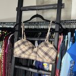 Favorite Daughter Ex Boyfriend Plaid Bra Top Brown Beige Size XL Photo 7