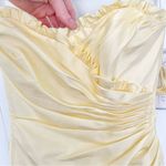 NWT Sophia Tolli Lemon yellow strapless dress Sz 4 Photo 4