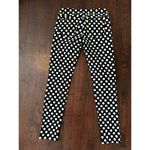 Kate Spade  Black With White Apple Pattern "Broome Street” Slim Jeans Size 27 Photo 1