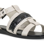 Vince Camuto Bachelen Leather Square Toe Gladiator Sandal Coconut Cream Size 8 Photo 0