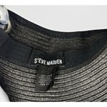 Steve Madden  Womens Black Wide Brim Sun Visor Hat Tie Dye Bow Adjustable‎ Chic Photo 4