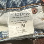 Hidden Truth Hurts Distressed Denim Women Shorts Sz M Boho Festival Beach Blue Size M Photo 4