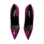 Saint Laurent NEW Kiki 85 Metallic Leather Pumps size 37 Pink Photo 1