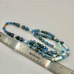 Avon vintage South of France blue beaded triple strand necklace Photo 5