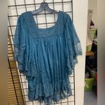 Badgley Mischka American Glamour  Blue Blouse Size 1X. BRAND NEW Photo 3