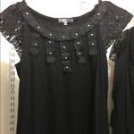 Ny Collection Black Lace T-shirt Photo 0