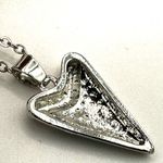 Faux blue fire opal silver tone pendant necklace Photo 4