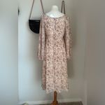 Versona NWT  Cream Snake Print V Neck Maxi Dress, Size 6 Photo 3