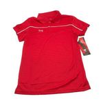 Tyr. Womens Alliance Tech Polo Shirt Short Sleeve Mesh Red XS Photo 0
