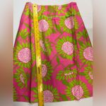 Lilly Pulitzer Mirabelle Hibiscus Pink & Green Skirt NWT SZ 2 Lined 100% Cotton Photo 12