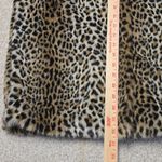 ZARA  Womens Animal Print Faux Fur Mock Neck Coat Sz XS Mobwife‎ Cozy Photo 5