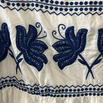 MODA INTERNATIONAL Grecian Embroidered Floral Cotton Dress, Size 2 Blue Photo 4