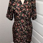 Ilese Stevens Vintage Floral Short Sleeve Short Robe with Belt Size S Photo 0