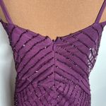 Adrianna Papell Art Deco beaded Gown Color Plum Size 2 Photo 9