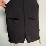 None Emery Rose Black Romper Short Overalls Minimal Coastal Beach Summer Boho NWT S Photo 4