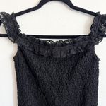 Black Lace Ruffle Hem‎ Dress, Coquette, Goth, Y2K, Romantic, Lolita, Medium Photo 2